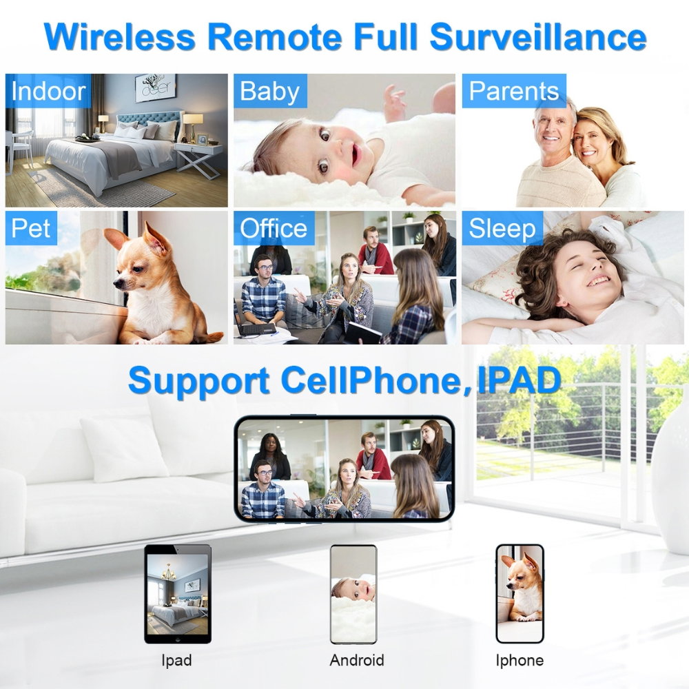 Camera IP 4K in Ceas de Birou, Wi-Fi, cu Detectie Miscare [5]