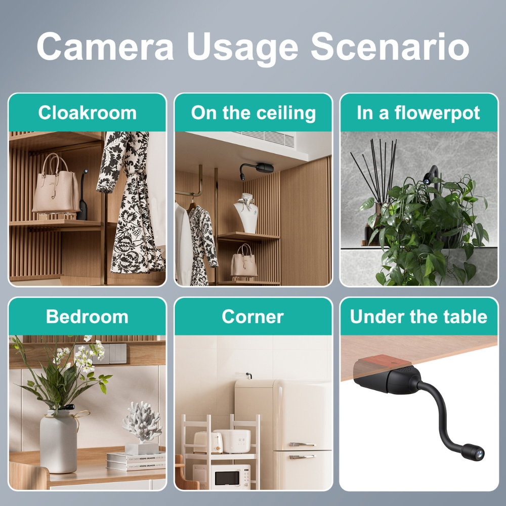 Camera tip Nasture, Flexibila 360° cu WIFI, HD 1080P [10]