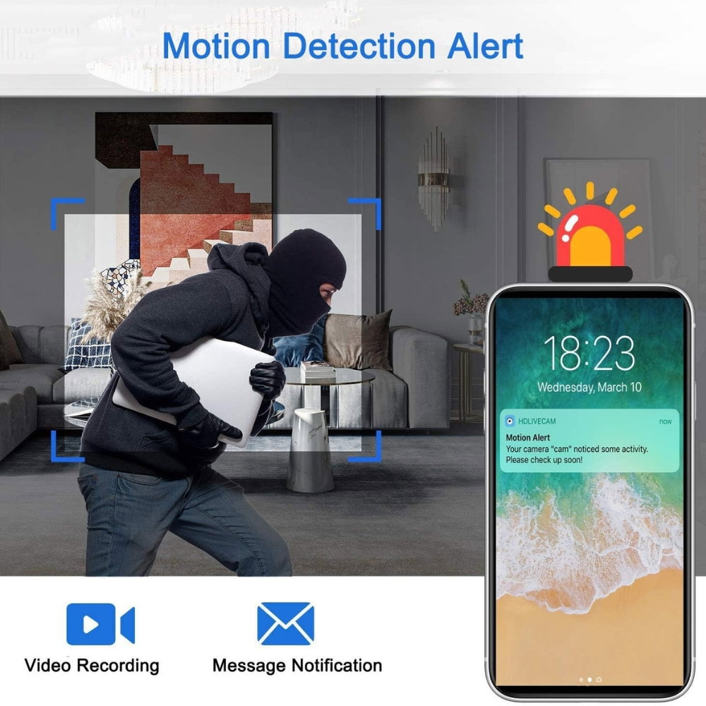 Camera tip Nasture, Full HD Senzor Miscare si Notificari [2]