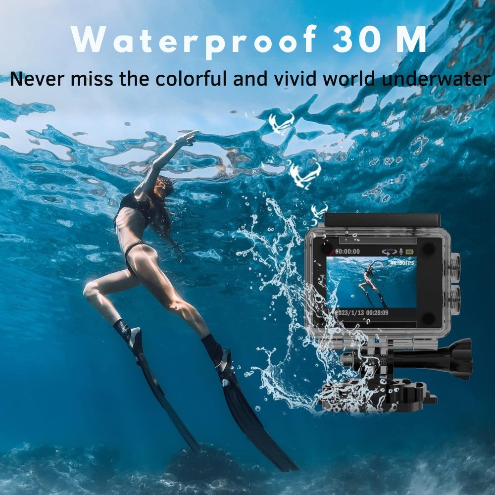 Camera Sport 4K Ultra HD, 16MP, Waterproof 30M, Unghi larg 170 grade, WiFi [7]