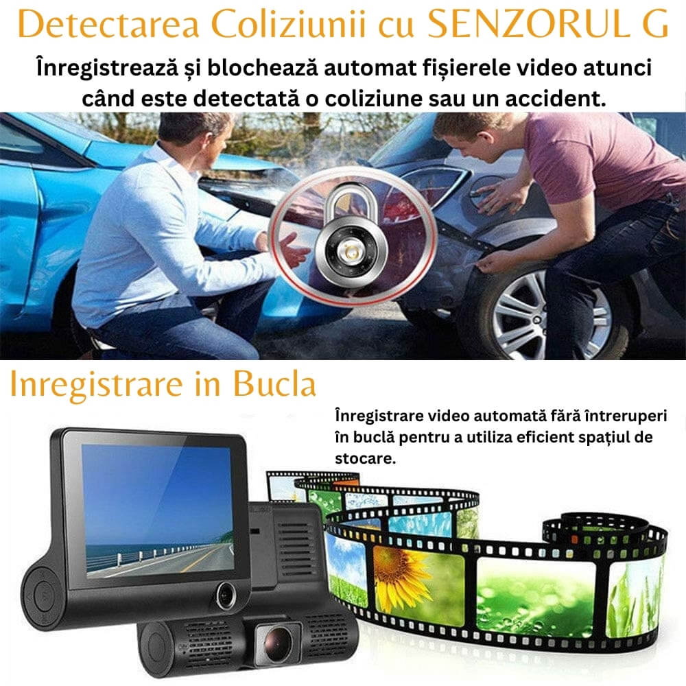 Camera de bord auto profesionala, fata, spate si interior [7]
