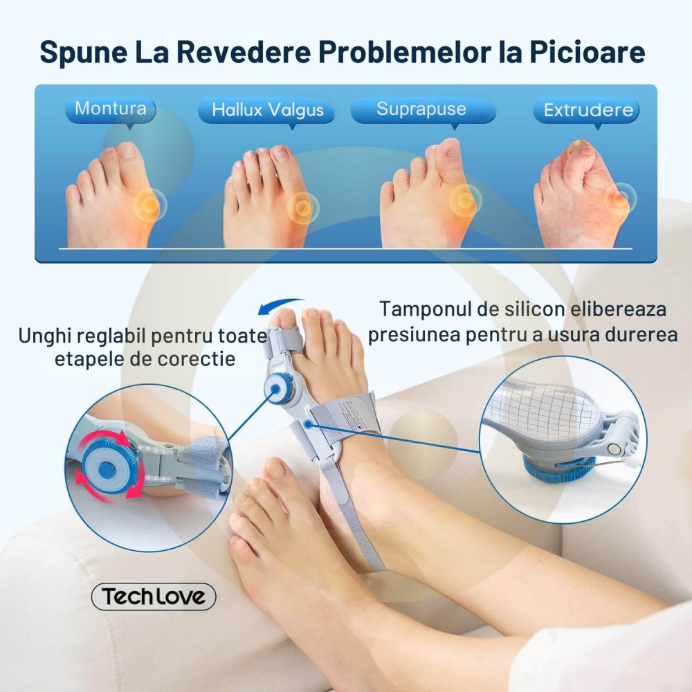 Corector de Monturi Tech Love pentru Hallux Valgus de Zi si Noapte [3]