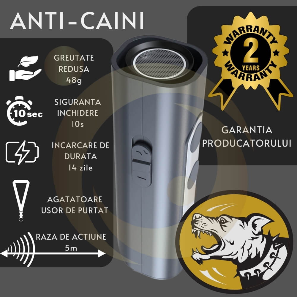 Dispozitiv Profesional Antilatrat cu Ultrasunete pentru Alungat si Speriat Cainii si Pisici [21]