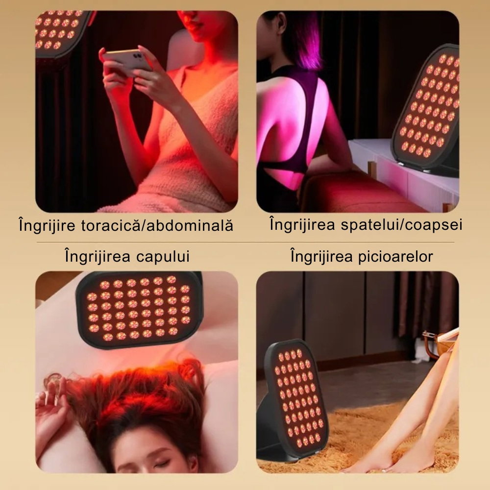Lampa Terapie cu Lumina Rosie si Infrarosu pentru Fata si Corp, Fototerapie Anti-Imbatranire [8]
