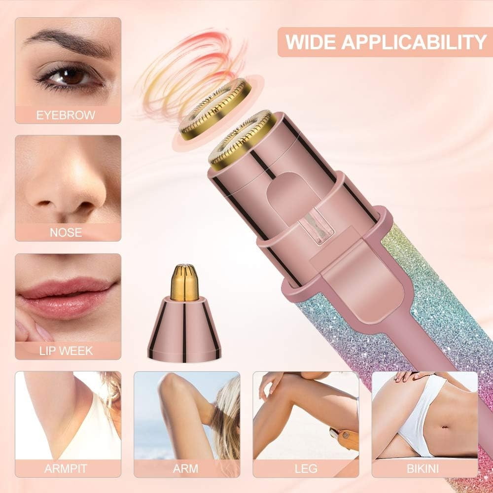 Epilator Facial 2 în 1 – Trimmer Electric pentru Sprancene si Indepartarea Fara Durere a Parului [5]