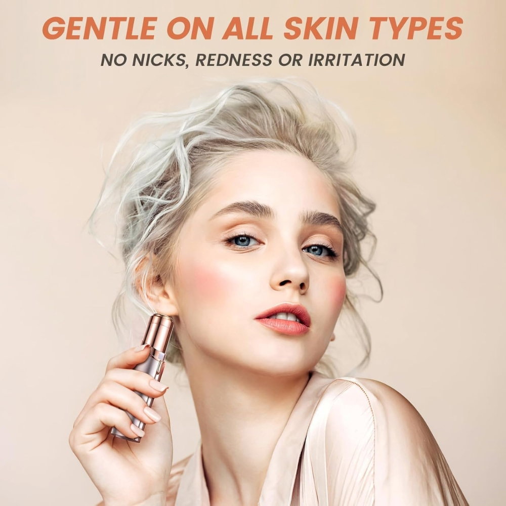 Epilator Facial Portabil, Indepartare Fina a Parului Nedorit [17]