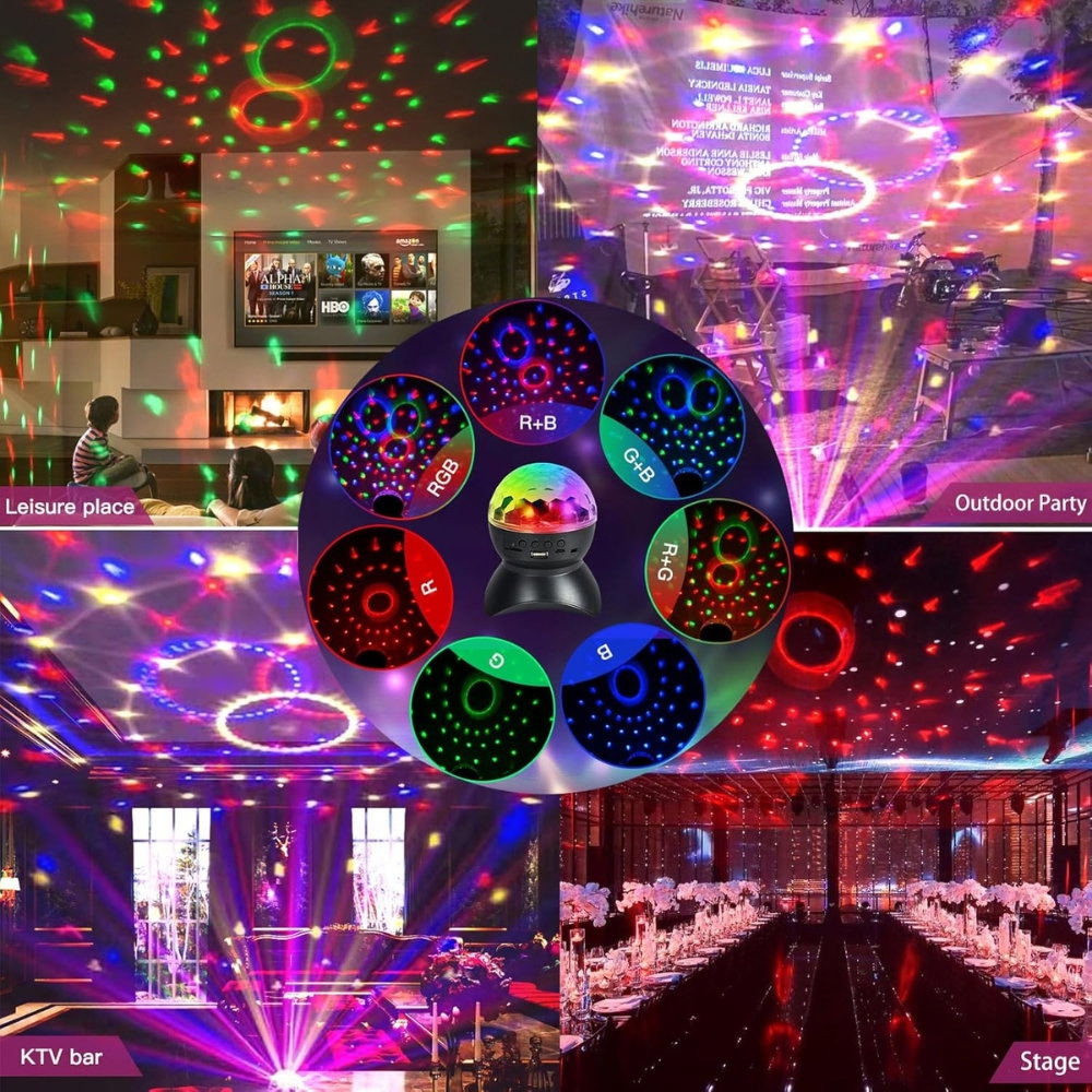 Glob Disco Crystal Magic Ball cu LED RGB [3]