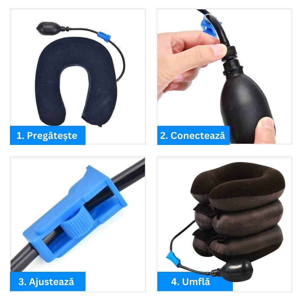 Guler cervical moale si gonflabil pentru Spondiloza si Hernie Cervicala [11]