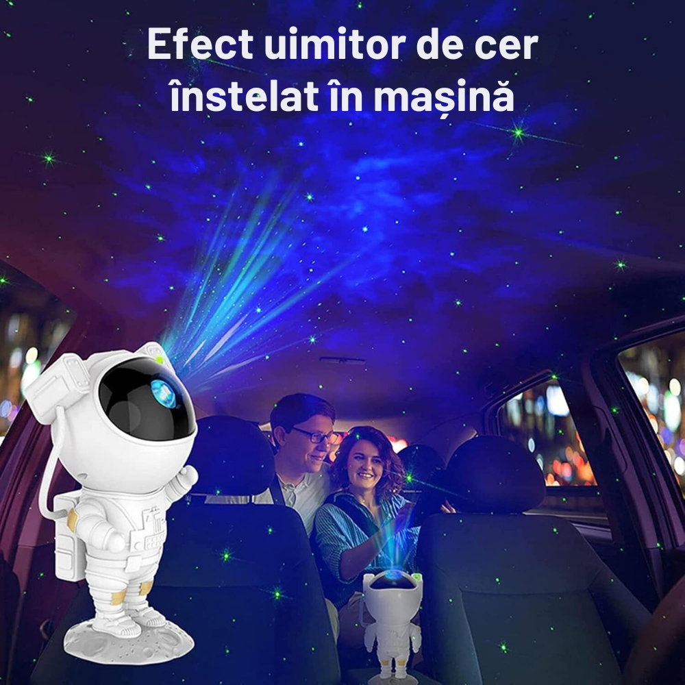 Lampa de Veghe Astronaut Proiector Constelatii Stele si Galaxie [7]