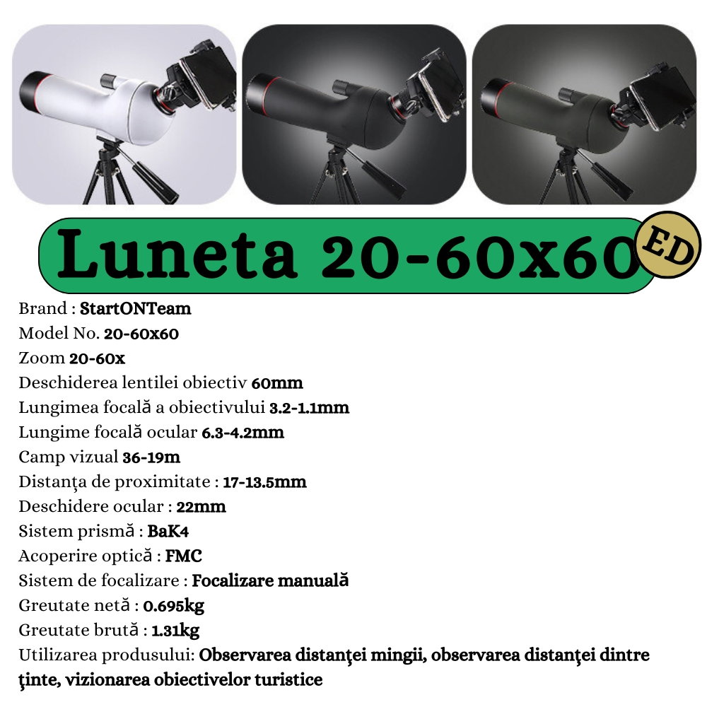 Luneta Terestra Profesionala Eagle 20-60x60 ED [8]