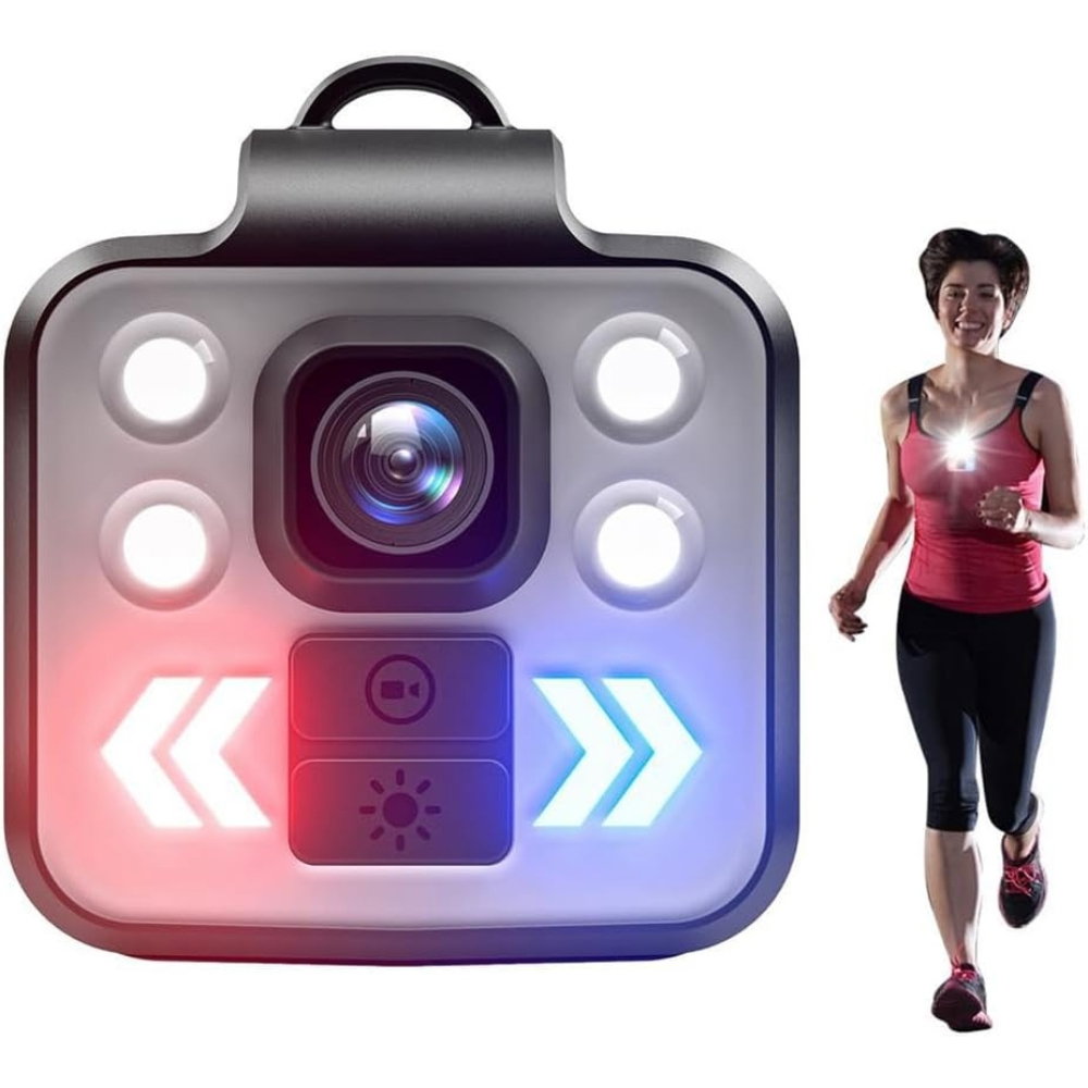 Camera Mini 1080P FHD Portabila cu Lanterna LED, Mod Avertizare și Înregistrare Video [9]