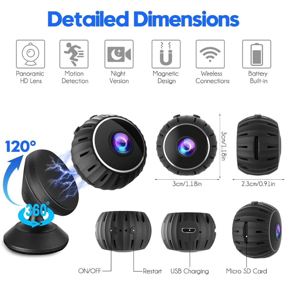 Mini Camera WiFi cu Senzor Miscare – Night Vision [2]