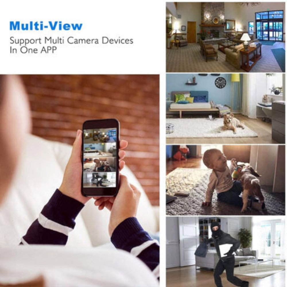 Mini Camera Full HD in Ceas de Perete, Wi-Fi, Detectie Miscare [7]