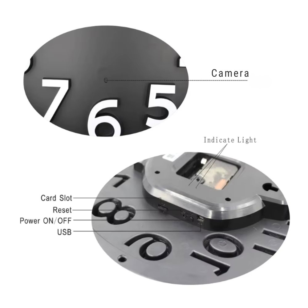 Mini Camera Full HD in Ceas de Perete, Wi-Fi, Detectie Miscare [18]