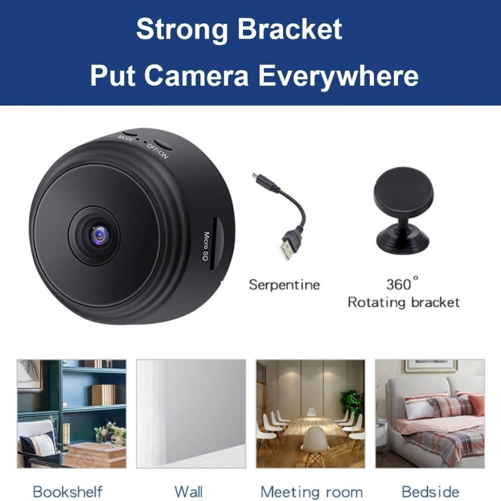 Mini Camera Magnetica, Microcamera Wifi Full HD Profesionala [23]