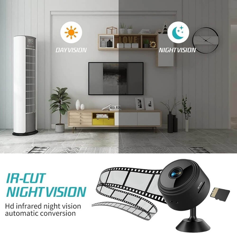 Mini Camera Magnetica, Microcamera Wifi Full HD Profesionala [27]