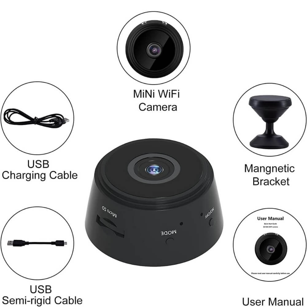 Mini Camera Magnetica, Microcamera Wifi Full HD Profesionala [16]