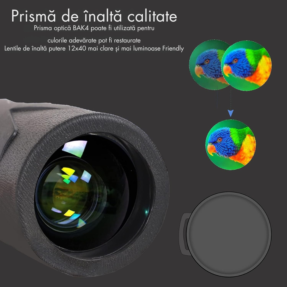 Monoclu Profesional 10x40, Telescop Compact de Inalta Putere [2]