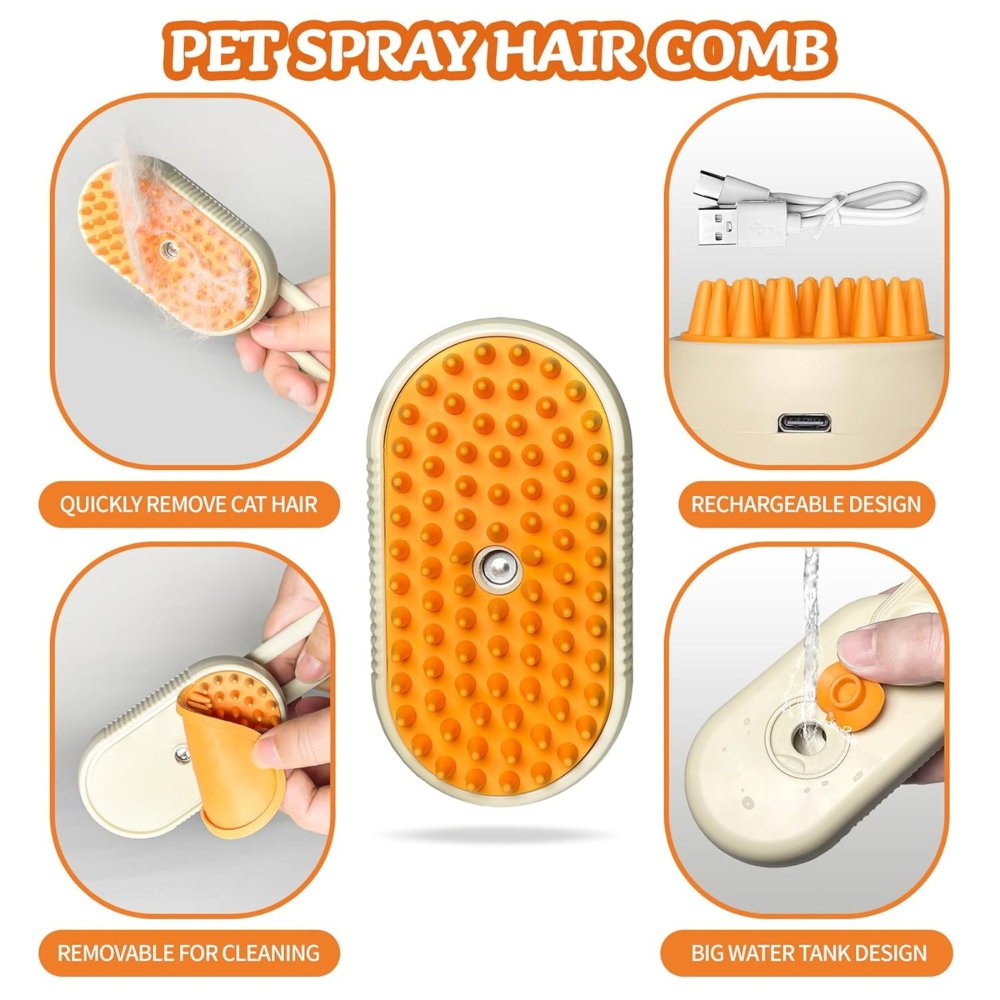 Perie Ergonomica 3 in 1 StartONTeam cu Vapori de Apa [4]