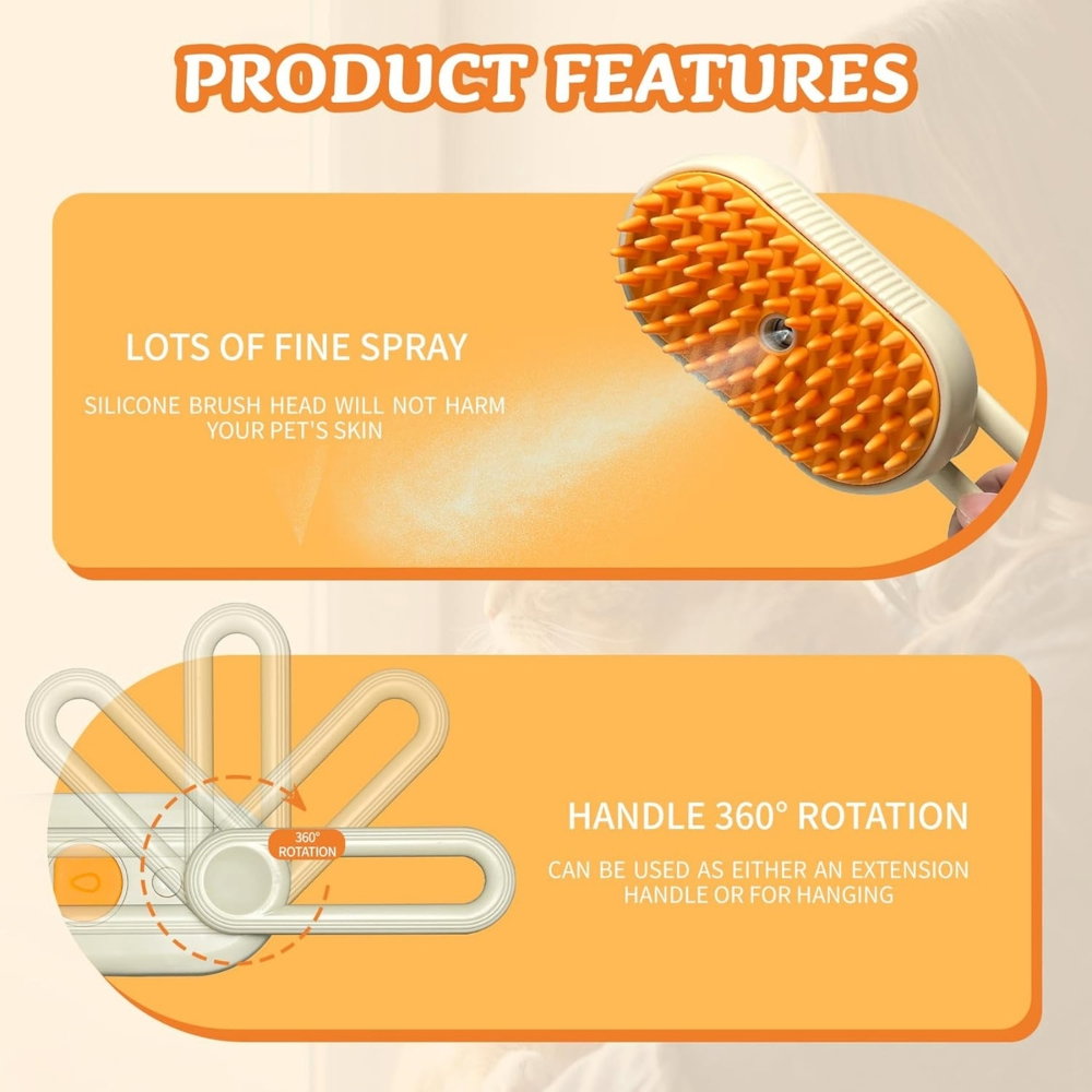 Perie Ergonomica 3 in 1 StartONTeam cu Vapori de Apa [6]