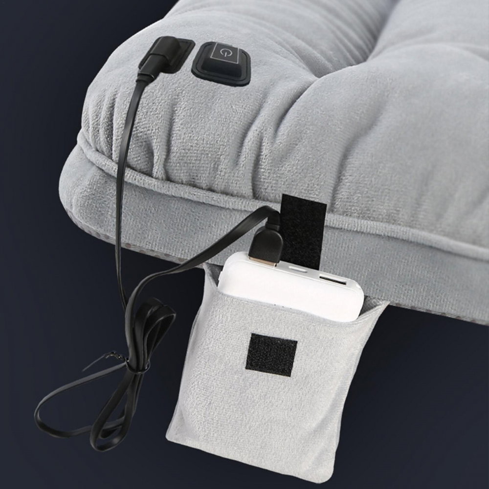 Perna Electrica din Grafen cu incalzire prin USB, pentru scaun la birou sau masina, 3 Nivele de Temperatura, Gri [12]