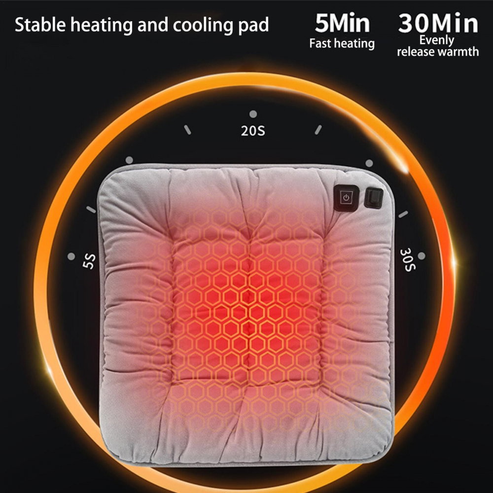 Perna Electrica din Grafen cu incalzire prin USB, pentru scaun la birou sau masina, 3 Nivele de Temperatura, Gri [5]