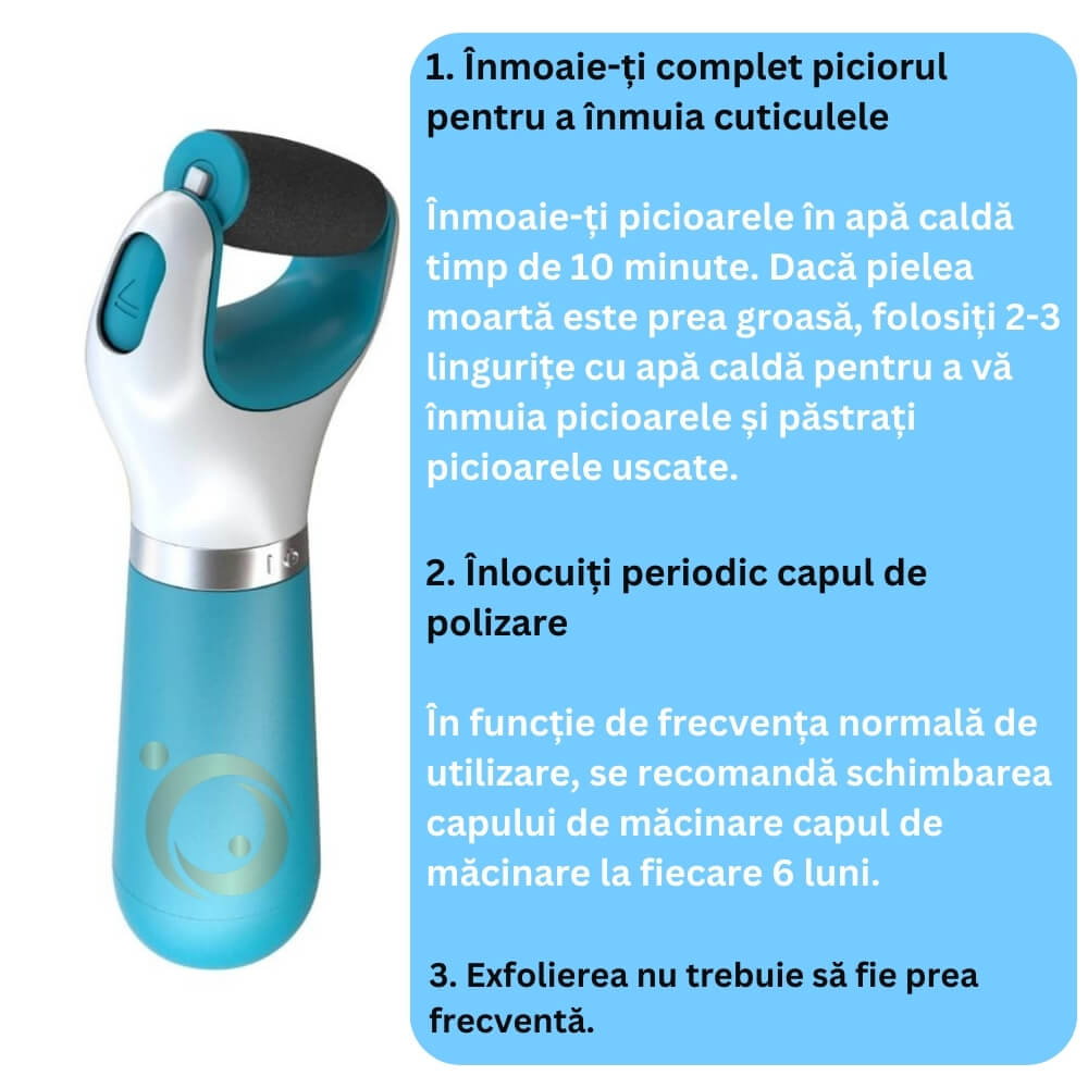 Pila Electrica profesionala pentru picioare, Aparat Electric de Curatat calcaie [8]