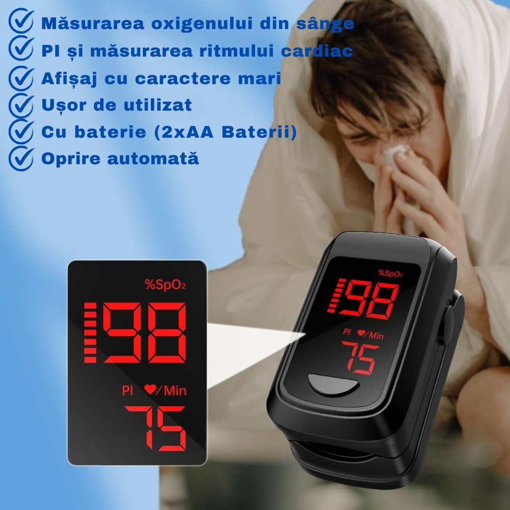 Pulsoximetru de Deget pentru Monitorizare si Verificare SpO2 [5]
