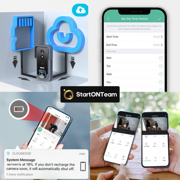 Interfon Video Smart de Exterior cu Cameră HD, Senzor Mișcare și Night Vision, Fără Fir [13]