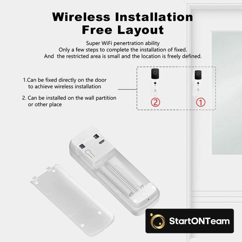 Video Interfon StartONTeam WiFi cu Sonerie Inteligentă și Cameră Full HD [3]