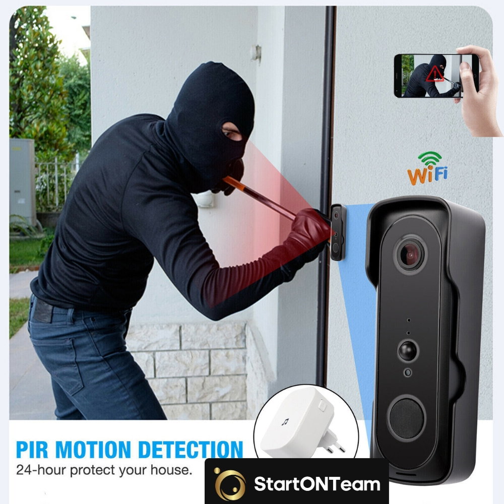 Video Interfon StartONTeam WiFi cu Sonerie Inteligentă și Cameră Full HD [16]