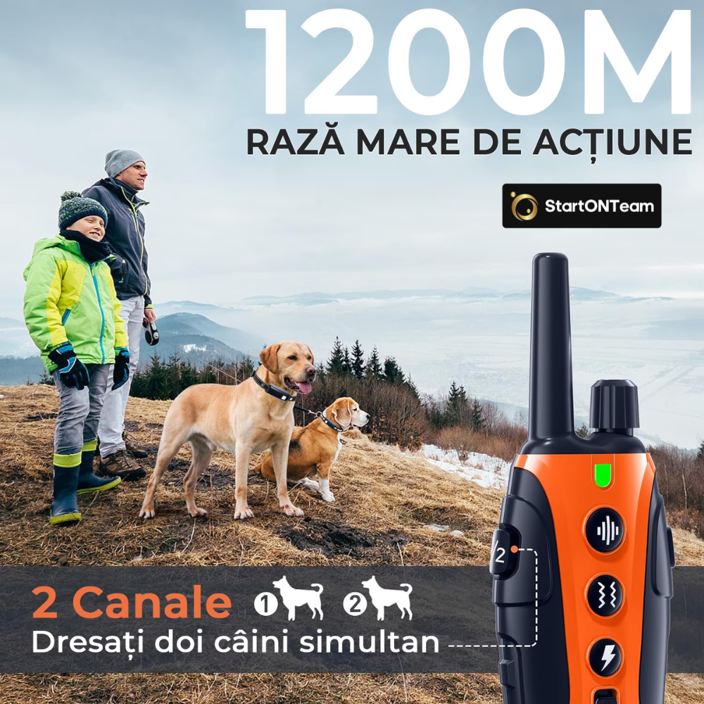Zgarda electrica pentru dresaj caini cu telecomanda, model RS3D [5]