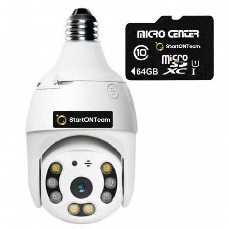 Cameră tip Bec de Exterior, Rotativă, cu Senzor de Mișcare și Night Vision [0]