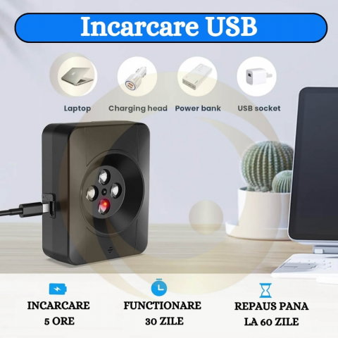 Aparat Anti Latrat cu Ultrasunete pentru Caini, Profesional, 3 Nivele, Impermeabil, Dispozitiv Antilatrat cu Ultra Sunete de Interior si Exterior [5]