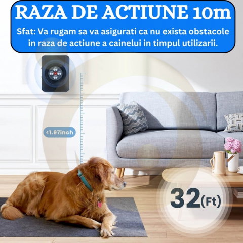 Aparat Anti Latrat cu Ultrasunete pentru Caini, Profesional, 3 Nivele, Impermeabil, Dispozitiv Antilatrat cu Ultra Sunete de Interior si Exterior [8]
