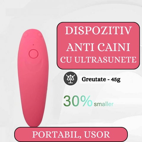 Aparat anticaini portabil cu ultrasunete, Dispozitiv pentru Descurajarea latratului, Anti Latrat la 8m, Sigur pentru Caini si Pisici [24]