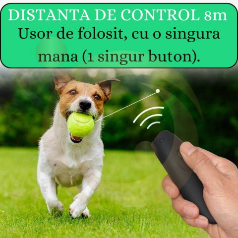 Aparat anticaini portabil cu ultrasunete, Dispozitiv pentru Descurajarea latratului, Anti Latrat la 8m, Sigur pentru Caini si Pisici [9]