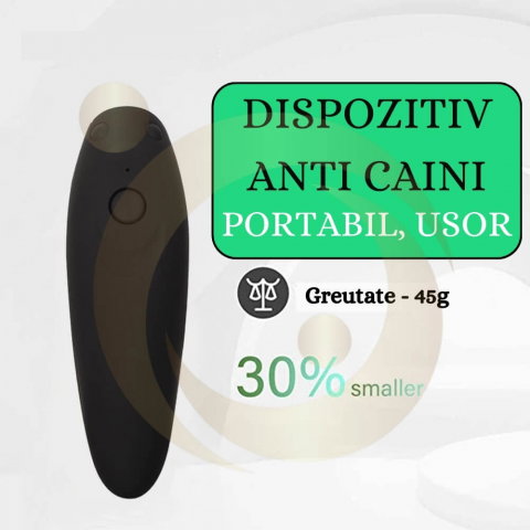 Aparat anticaini portabil cu ultrasunete, Dispozitiv pentru Descurajarea latratului, Anti Latrat la 8m, Sigur pentru Caini si Pisici [5]