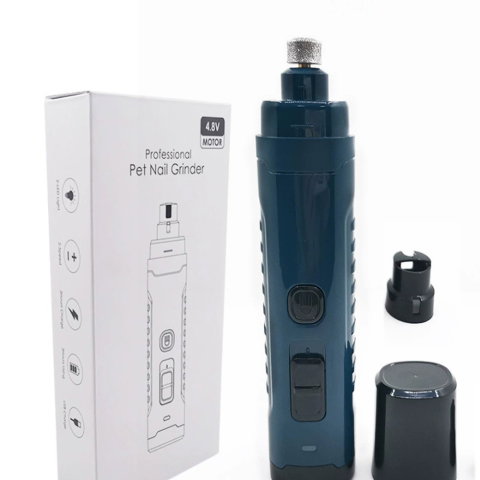 Pet Care - Aparat electric albastru pentru pilit unghii la caini si pisici, cu cap diamantat