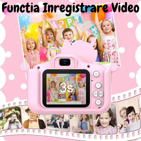 Aparat Foto Copii Unicorn Cameră Selfie 48MP Full HD [1]