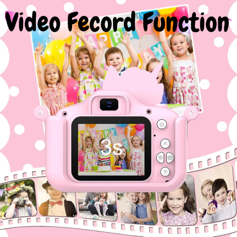 Aparat Foto Copii Unicorn Cameră Selfie 48MP Full HD [13]