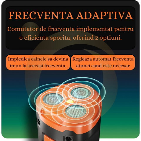 Aparat Profesional Antilatrat cu Ultrasunete si Lanterna, 15m Impotriva Latratului si a Cainilor Agresivi cu Functie de Dresaj AntiLatrat, USB [4]