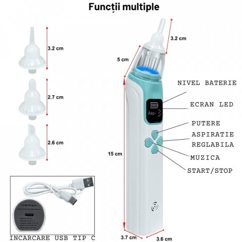 Aspirator Nazal Electric pentru Copii si Bebelusi [2]