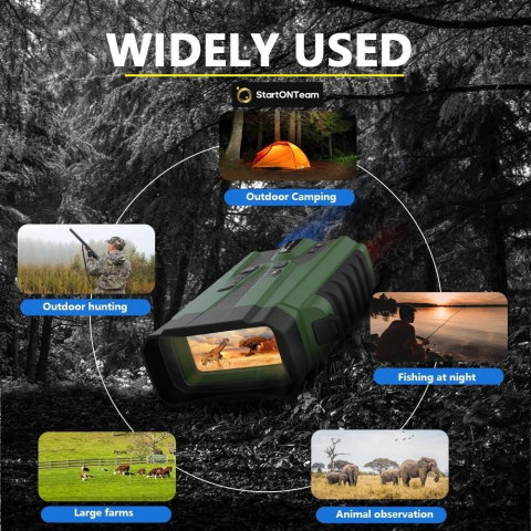 Binoclu Profesional cu Night Vision Digital, Vedere în Noapte până la 300m, Ecran LCD, Verde sau Negru [10]
