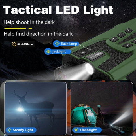Binoclu Profesional cu Night Vision Digital, Vedere în Noapte până la 300m, Ecran LCD, Verde sau Negru [14]
