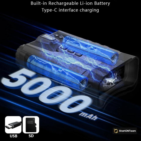 Binoclu Profesional cu Night Vision Digital, Vedere în Noapte până la 300m, Ecran LCD, Verde sau Negru [15]