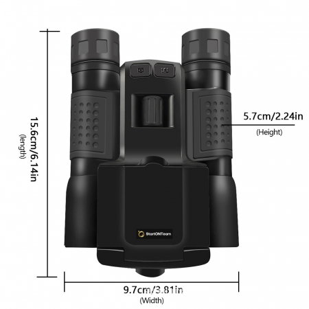 Binoclu Profesional Digital de Vânătoare, Zoom 12X, Ecran LCD 2.4” pentru Observații Clare [2]