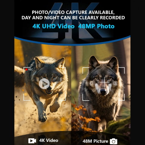 Binoclu Digital Wolf 4K, Profesional de Vanatoare [5]