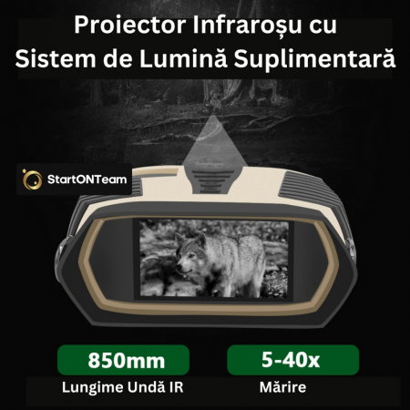 Binoclu Profesional de Vânătoare Digital cu Night Vision, Zoom 8X, Ecran TFT 3” și Tehnologie IR [16]