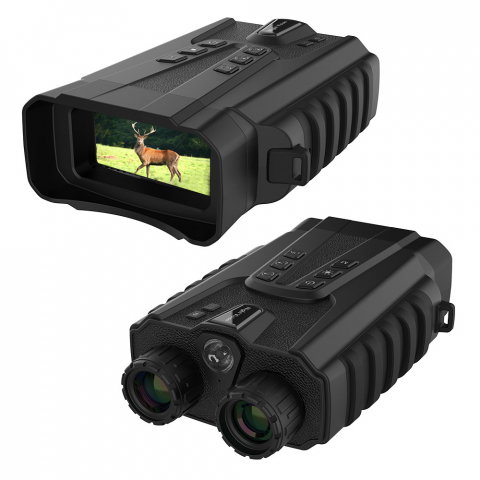 Binoclu Profesional cu Night Vision Digital, Vedere în Noapte până la 300m, Ecran LCD, Verde sau Negru